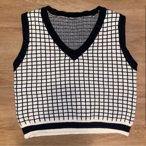 Women's Cream and Black sweater/top